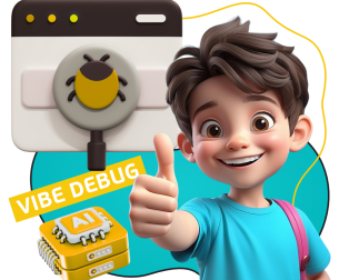 Тестирование & Vibe Debug. Охотники за багами - КИБЕРшкола программирования для детей, компьютерные курсы для школьников, начинающих и подростков - KIBERone г. Нальчик